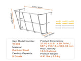Livestock Hay Feeder 18.5 Gallons Wall Mounted Goat Hay Rack for Horses V952-SCWSQBGSWGWS1EGM7V0