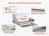 Automatic Chicken Feeder, 18.14 kg Capacity, Rainproof Treadle Poultry Feeder with Lockable Lid, No V952-JQWLQ40LBSZDYWBXU001V0