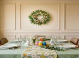 26 Inch Spring Greenery Wreath for Front Door, White Daisy & Yellow Forsythia Floral Wreath with V1258-DP02-C-2682