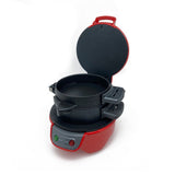 Electric Burger & Sandwich Maker for Home, Non-Stick Dual Heating Plates, Quick Breakfast Grill for V1341-ZY-M22LX289-GREY