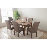 ALLEGRO Dining Table 6x MESI Dining Chair - 7 Piece Dining Set - Cocoa V656-145077-3X241346