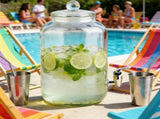 Thickened Glass Drink Dispenser Beverage Juice Jar for Water, Wine, and Drink Storage and Serving V1366-AZ2-W-12949