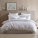 Platinum Collection Koko Silver Lightly Quilted Jacquard Quilt Cover Set Super King V442-LED-QUILTCS-KOKO-SILVER-SK