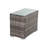 Grey Wicker End Table V264-OTF-530S-LGR-1