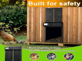 CARLA HOME Automatic Chicken Coop Door with Timer & LCD Screen, Anti-Pinch Safety, Easy Battery V178-36311