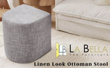 Ottoman Stool Linen Fabric Footstool Foot Rest Pouffe Pouf Seat - Dark Grey V274-FT-GQSST03-GY1