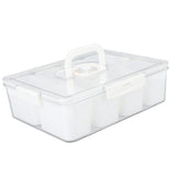 Divided Serving with Lid and Handle Plastic Sealed 8 Compartment Clear Snack Fruit Container V1294-YM0901-3118240020911