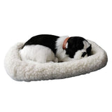 Realistic Sleeping dog Toy Breathing dog Stuffed Animal Doll with Mat Plush Toys for Children Home V1294-YM0714-10332428