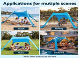 Weisshorn Camping Tent Beach Tent Canopy Sun Shelter Portable Blue XFEL-TENT-BEACH-BU