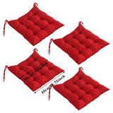 Tufted Memory Foam Chair Cushions 16x16 Inch-Overstuffed,Non-Slip Backing,and Ties for Indoor and V1366-AZ2-W-16407