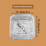 Aluminum - Square Oven Dishes - Air Fryer - Aluminum Bowls - Disposable - BBQ Drip V1189-WXF-260203-00470