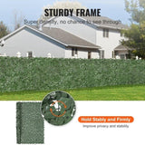 Ivy Privacy Fence, 2440 x 1830 mm Artificial Green Wall Screen, Greenery Ivy Fence with Strengthened V952-WLSRZZWQ1J96DMACJV0
