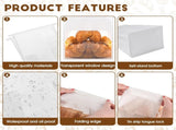 60pcs Bakery Bags with Thank You Stickers,11x8.6x4 inches Sourdough Bread Bags with Tin Tie Tab Lock V1258-DP02-C-713