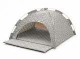 Grey 48x42x40cm Summer Pet Cooling Tent Bed - Semi Enclosed Cat Dog House with Waterproof Oxford V888-ELOSUNG56061-2