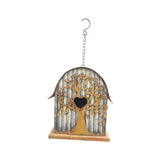 Galv & Rust Hanging Tree Birdhouse 42cm V637-71472BRD