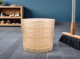 Small Wastebasket for Bathroom, Bedroom, Office Compact and Stylish Daily Use Trash Can V1192-AZ-W-24204
