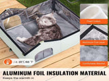 Heated Cat House, Outdoor Kitty Shelter with Adjustable Temperature and Timer, 600D Oxford Cloth V952-FWSBYMBHSNJBGX6FWV3