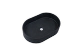 Ultra Modern Concrete Cement Wash Basin Counter Top Matte Black Oval Basin V549-5838CONOVALBLACK