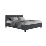 Artiss Bed Frame Double Size Charcoal TINO BFRAME-H-TINO-D-CA-AB