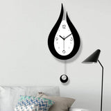 Wall Battery Operated Silent Non-Ticking Walls,Water Droplet Design Acrylic Swing Wall V1192-AZ-W-14597