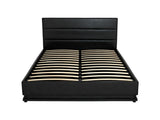 Artiss Bed Frame King Single Size LED Gas Lift Black LUMI BFRAME-G-LED-LUMI-KS-BK-ABC