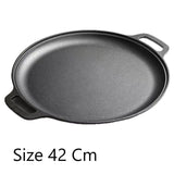 Large Double Handle Cast Iron Griddle Plate, Uncoated Thick Iron Pan for Big Batch Steak & BBQ V1221-XM-LB5313-ZS181