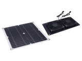 Solar Powered Exhaust Fan 12W 18V Monocrystalline Silicon Solar Panel Dual Fan Ventilator Kit for V1294-YM0901-3114250034411