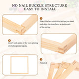 Needlepoint Stretcher Bars Tool Free Easy Assembly Comfortable to Touch and Safe Wood Stretcher Bar V1366-AZ2-W-15007