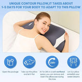 Dark grey Ergonomic Memory Foam Butterfly Neck Pillow, C-shaped/Dual Height Adjustable, with V1232-HDZ001