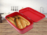 Solid Color Retro Metal Bread Bin Box Large Capacity Kitchen Storage Container V1294-YM0901-JY34918-01