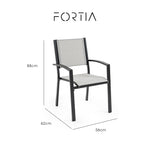 Fortia 4pc Outdoor Dining Chair Set, Furniture for Outside V219-OTDCHRFOS4TA