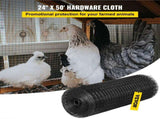 Hardware Cloth, 24" x50' & 1"x1" Mesh Size, Galvanized Steel Vinyl Coated 16 Gauge Welded Wire V952-YXHJWHSBDDWC28RC4V0