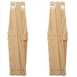 Wall Hanger 10 Hooks Pack of 4 Natural Wood Wall Mounted Expandable Peg Coat Rack Hanger 4 Pack V1366-AZ2-W-21789