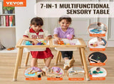 Kids Sensory Table & Chair Set Sand Water Play Table with 2 Storage Bins V952-GGZZDZHK2129ZA1KCV0