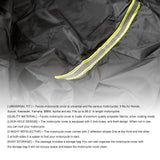Waterproof Motorcycle and Moped Cover with Reflective Strips, Rain UV Dust Resistant, Black, V1188-MS-325-0307