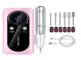 Pink Professional Rechargeable Nail Drill Machine - 45000RPM Portable E-File Kit for Acrylic, Gel, V888-ELOSUNG36055