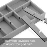 4 Pack Velvet Jewelry Organizer Trays, Stackable Drawer Inserts for Rings Earrings Necklaces, Gray V1188-MS-721-055