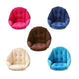 Plush Dining Chair Cushion Thick and Warm Waist Support Backrest Mat for Office Classroom Dark Blue V1294-YM0901-WV985221