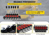 Hydraulic Directional Control Valve, 6 Spool Hydraulic Spool Valve, 11 GPM Hydraulic Loader Valve, V952-KZFFXYC611GPMFJ1GV0
