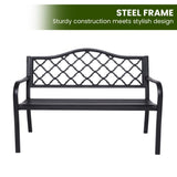 Wallaroo Steel Outdoor Garden Bench - Elegant GDB-JOY-211