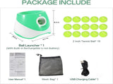 Automatic Dog Ball Launcher with 15 Mini Tennis Balls & Mesh Bag Rechargeable Pet Toy for Small V1107-CS-CWGPQQLV