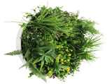 Slimline Artificial Green Wall Disc Art 60cm Country Fern UV Resistant V637-DP9964