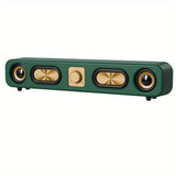 Wireless Speaker Portable Speaker Bluetooth Speaker Stereo Sound Subwoofer - Wood grain color - Size V1106-791-82065-WOO-01