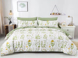 Vintage Delicate green bloom 3 Pc Comforter & Pillow Cover Set V745-MAB010487AJ3