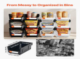 Plastic Stackable Bins, 37.7 x 21.5 x 18 cm , Plastic Containers for Organizing & V952-DDWLX12GZ14L7T773001V0