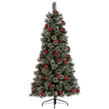 Snowy Bristle 2.3m Slim Multicolour Pre-Lit Christmas Tree with 917 Tips 112_SENSB109