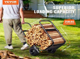 Firewood Log Cart, 113 kg Load Capacity, Outdoor and Indoor Wood Rack Storage Mover with Pneumatic V952-DCCH43XH27XWYTWGDV0