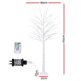 1.7M Christmas Tree 120 RGB LED Lights Jingle Jollys XMAS-TWIG-RGB-6FT-DIMMABLE