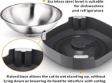 Pet Water & Food Set - 2 Pieces - BPA-Free - Dog Food Bowl - Cat Food Bowl - With Stand - Cat Food V1188-MS101-01357-1