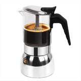9 Cup Glass Clear Moka Pot Thickened Stainless Steel Stovetop Espresso Maker Italian Coffee Machine V1370-AZ4-10271